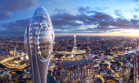 An artist's impression of Norman Foster's Tulip building in the City of London