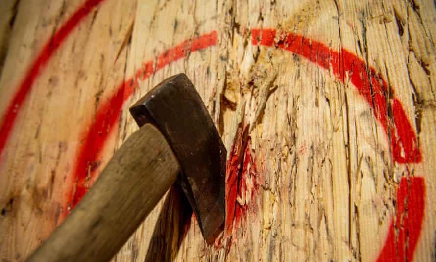Into the groove … Rhik got a bullseye archetypal clip circular but failed to people due to the fact that his axe fell out.