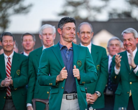 Rory McIlroy finally gets his hands on the green jacket at Augusta National.