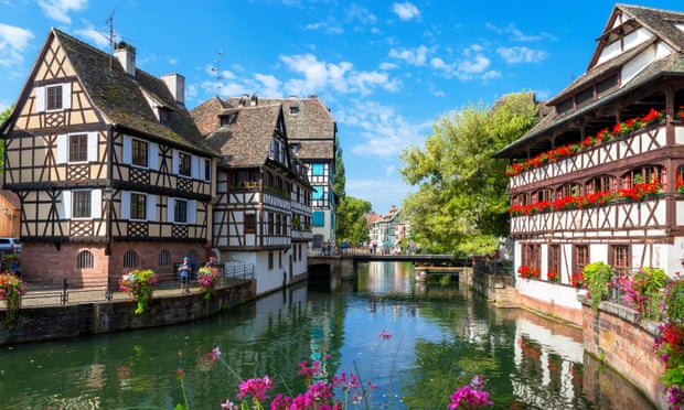 The River Ill in the historic Petite France district, Strasbourg, Alsace.