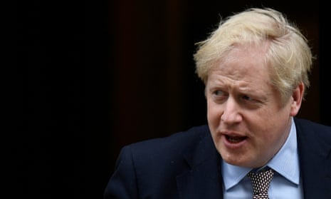 Boris Johnson in Downing Street in March 2020