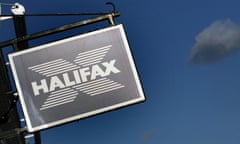 A Halifax branch sign outside an estate agents