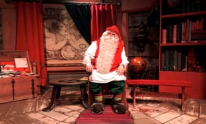Santa poses for a picture at the Santa Claus Office located on the Arctic Circle near Rovaniemi.
