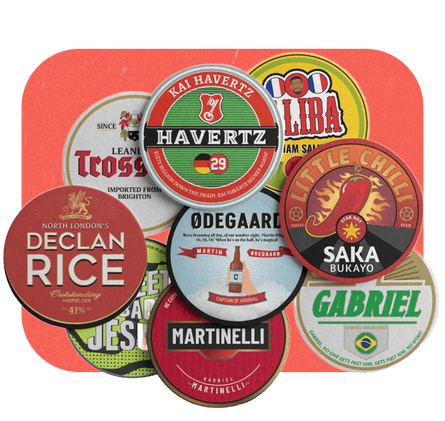 Arsenal Football Beer Mat Coasters