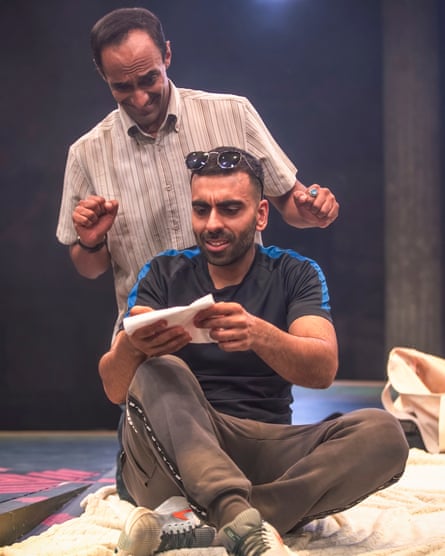 Esh Alladi and Waleed Akhtar in The P Word at Bush theatre.