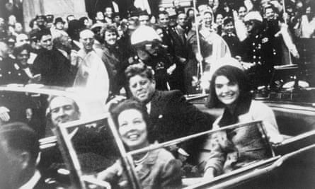 John F Kennedy and his wife Jacqueline in the motorcade in Dallas shortly before the president was assassinated in November 1963.