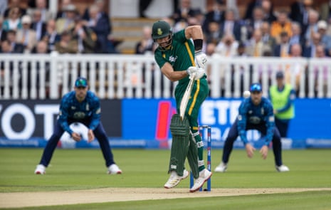Aiden Markram of South Africa bats