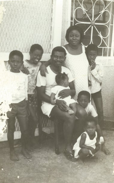 Early days… the Enninful family, with young Edward crouched beside his father and mother, in Tema, Ghana, 1980.