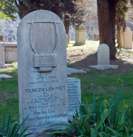 the grave of John Keats in Rome’s Non-Catholic Cemetery.