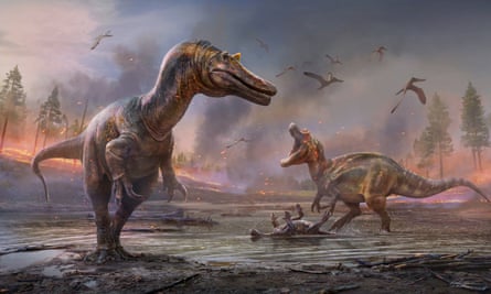 The two new species of dinosaur that may have once roamed what is now the Isle of Wight 125m years ago.