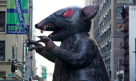Scabby makes its way down the street in midtown New York City in 2019