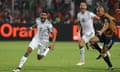 A delighted Riyad Mahrez celebrates scoring the winning goal