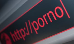 A pornographic website in a browser's address bar