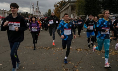 Around two thousand Ukrainians registered for the event, called ‘The World’s Longest Marathon’.
