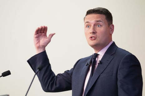 Wes Streeting giving a speech at the King’s Fund this morning.