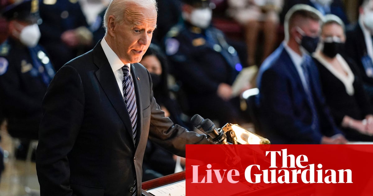Biden tells family of officer killed in Capitol car attack: â€˜Your Dad was a heroâ€™ â€“ live - The Guardian
