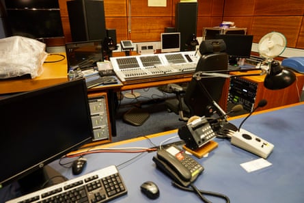 A recording studio.