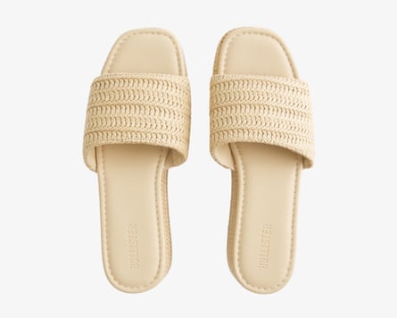 Hollister raffia platform sandals.