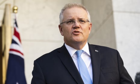 Australian prime minister Scott Morrison delivers a coronavirus update after Friday’s national cabinet meeting