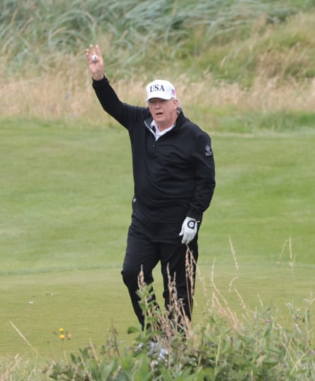 Donald Trump playing astatine Turnberry