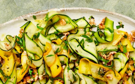 Yotam Ottolenghi’s courgette, thyme and walnut salad.