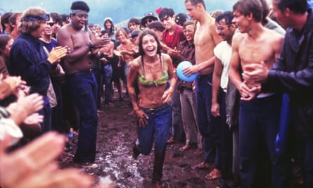 The Woodstock Music festival in August 1969.