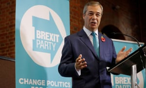 Nigel Farage speaking at the Brexit party launch.
