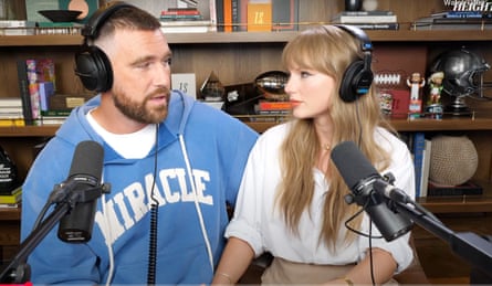 Travis and Taylor on the New Heights podcast