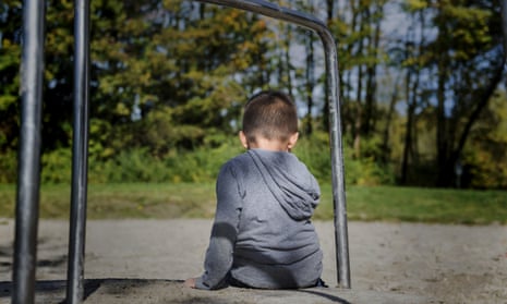 anonymous child in playground