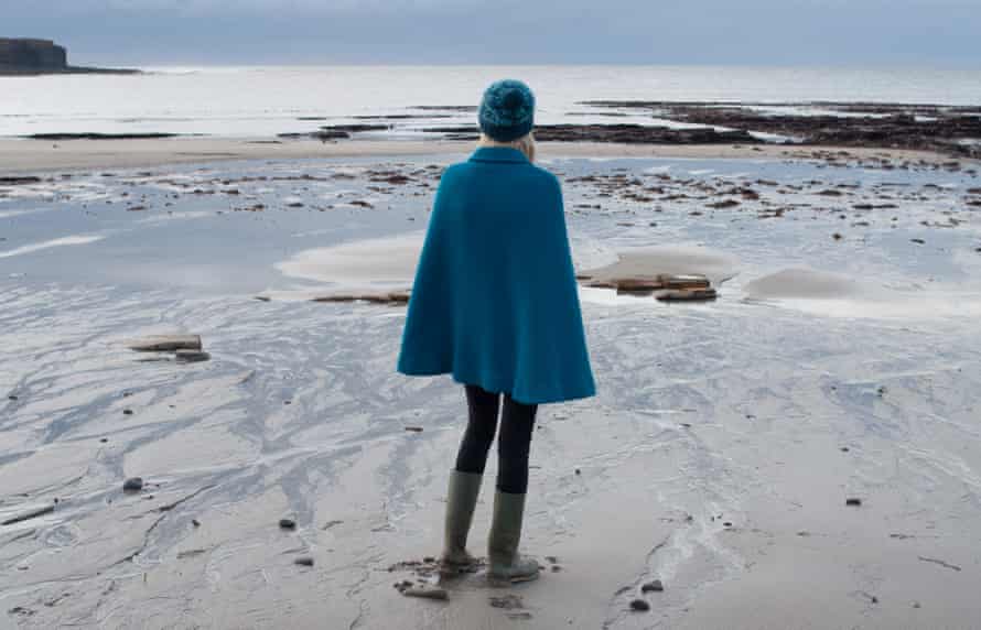 Amy Liptrot writer photographed on Orkney for the Observer New Review.