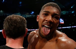 Joshua celebrates.