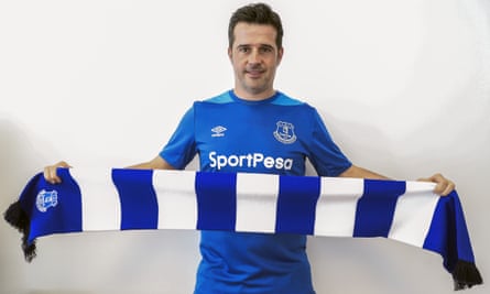 Marco Silva is presented by Everton on Thursday.