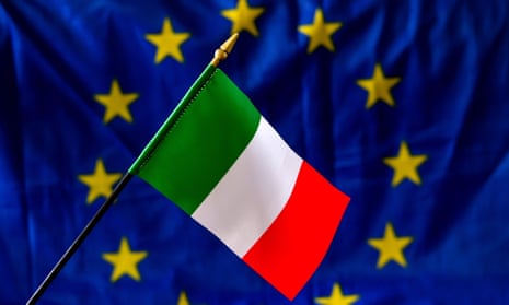 Italian and EU flags