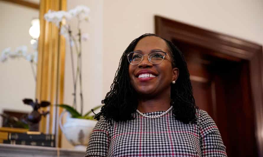 Ketanji Brown Jackson makes history as first Black woman confirmed to US supreme court | Ketanji Brown Jackson 1 Jackson on Capitol Hill in March. Jackson will replace the retiring liberal justice Stephen Breyer.