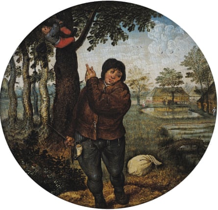 Génie de la terre… Pieter Brueghel le Jeune d'après Pieter Bruegel l'Ancien Le Paysan et le Voleur de nid.
