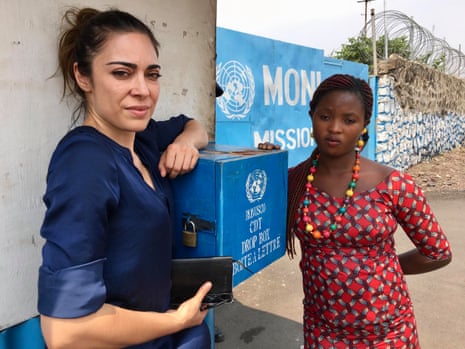 Documentary-maker Ramita Navai (left) and Francine, who says she was sexually assaulted by UN workers in the Democratic Republic of the Congo.