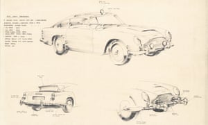 Concept drawings for the Goldfinger DB5