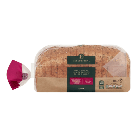 Exceptional by Asda Wholemeal Superseeded Sliced Loaf 800g