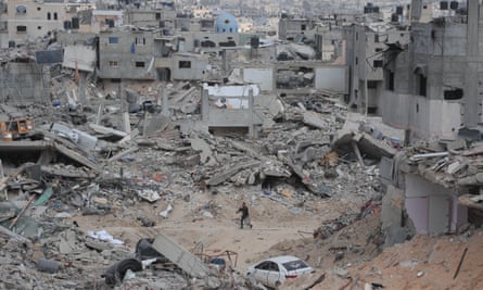 The rubble of Khan Younis: whole neighbourhoods, hospitals and universities have been destroyed.