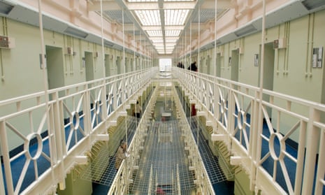 Wing landing in Cardiff prison, south Wales