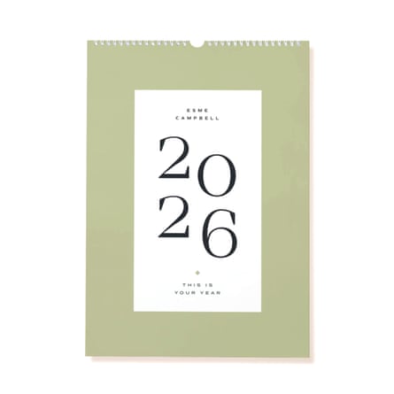 Papier Typographic Calendar A3