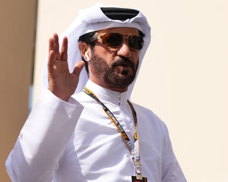 The FIA president, Mohammed Ben Sulayem