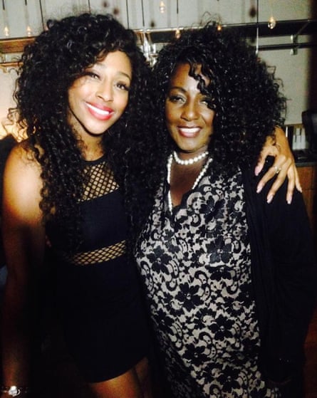 Alexandra Burke with her mother Melissa Bell