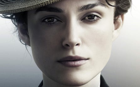 A closeup of Knightley’’s face as the eponymous hero in Colette.