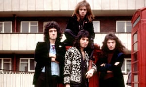 Queen circa 1973, left to right: Brian May, Roger Taylor, Freddie Mercury and John Deacon.