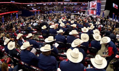 Texas delegates sit at the 2016 Republican national convention.