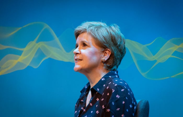 Nicola Sturgeon speaking at an Edinburgh festival fringe event today.