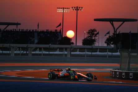 McLaren’s Lando Norris during free practice at the Lusail International Circuit