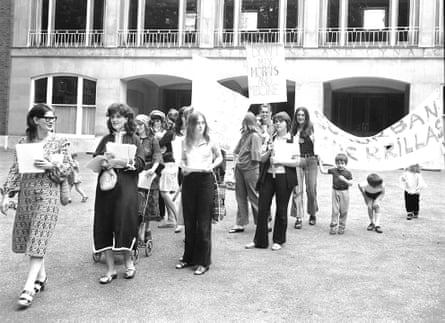 Eileen Jarvis, second from left, on a women’s lib demo in London, 1971.
