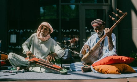 (L-R) Noor Bakhsh and Doshambay Sabir in Sweden.